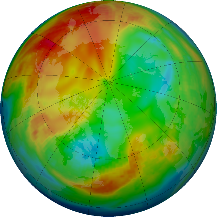 Arctic ozone map for 21 January 2003